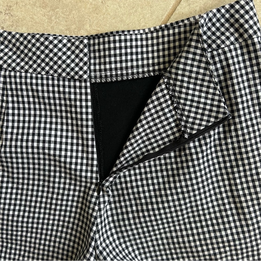 AQUA Black Gingham Check Mini Skort Skirt Coquette Twee Preppy Schoolgirl Size M - Picture 7 of 8